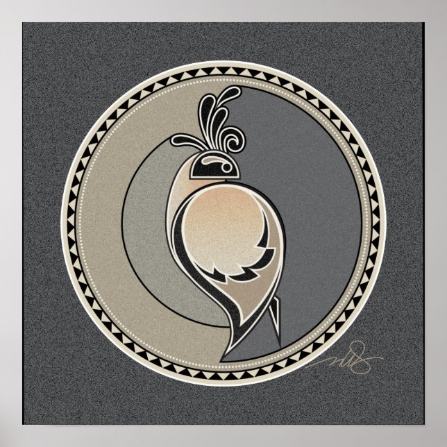 Geist des grauen Hintergrundes Poster (Vorne)