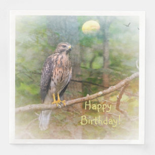 Geist des Hawk-Geburtstags Serviette