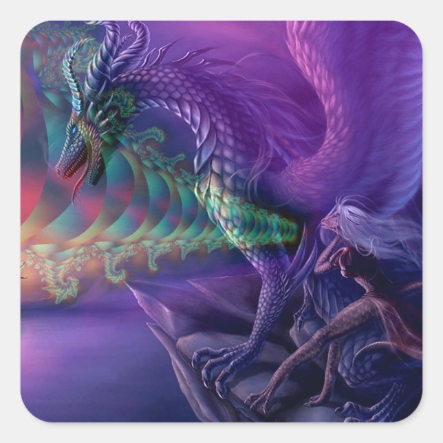 Geist des Lichts und der Finsternis Quadratischer Aufkleber (Vorderseite)