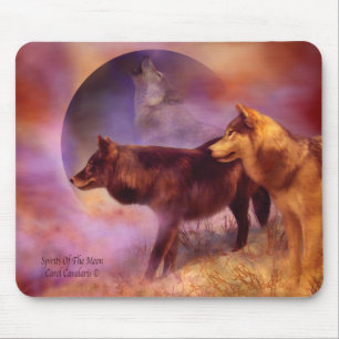 Geist des Mond-Wolfs Mousepad