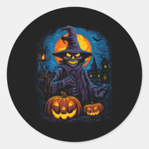 Geist des nächtlichen Halloween-Beängstigenden Gei Runder Aufkleber