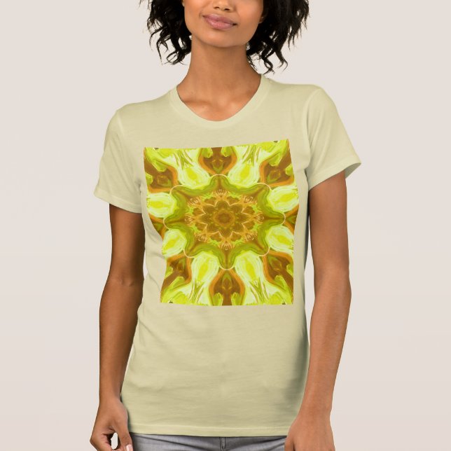 Geist des solaren Laubs abstraktes Muster  T-Shirt (Vorderseite)
