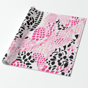 Geist des Stammes: Rosa, Schwarz und Weiß Geschenkpapier