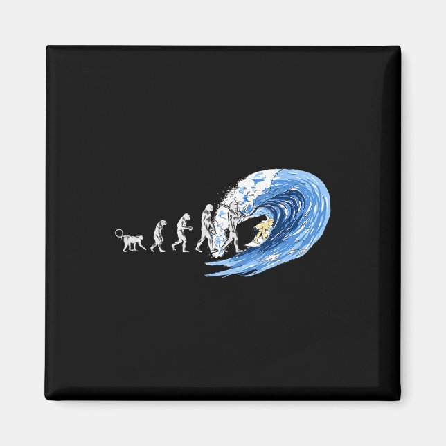 Geist des Surfens Evolution des Menschen  Magnet (Vorne)