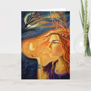 Geist des Waldes - Fairy Art Grußkarte Karte