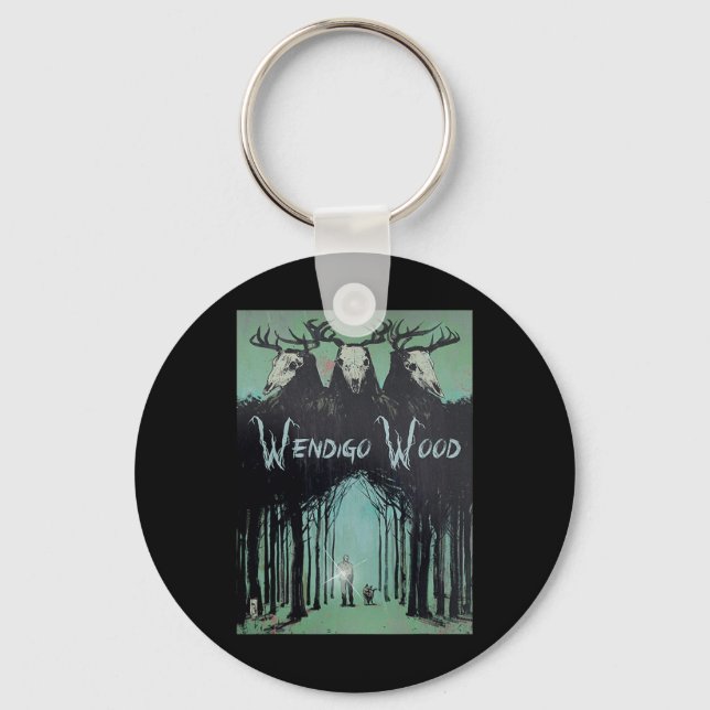 Geist des Waldes Kryptid Wendigo Wald Schlüsselanhänger (Vorderseite)