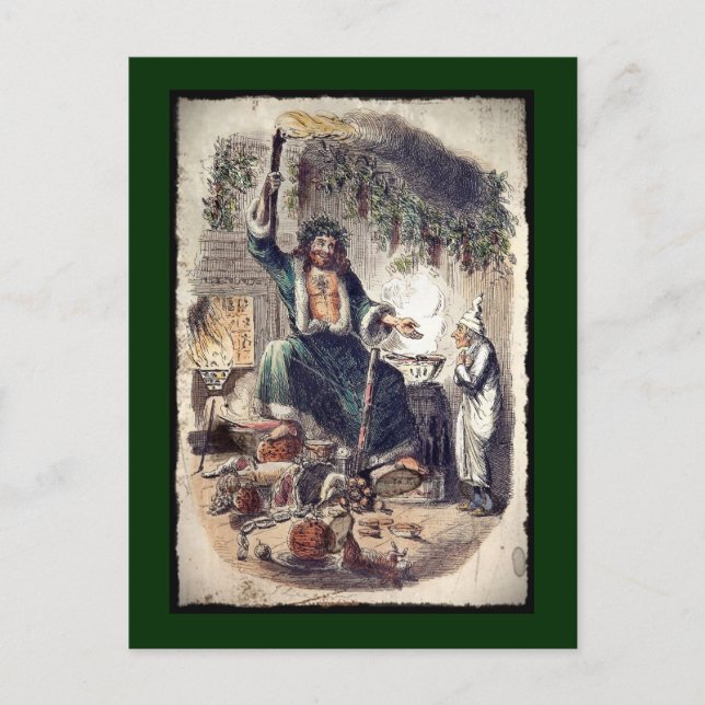 Geist des Weihnachtsgeschenks Feiertagspostkarte (Vorderseite)