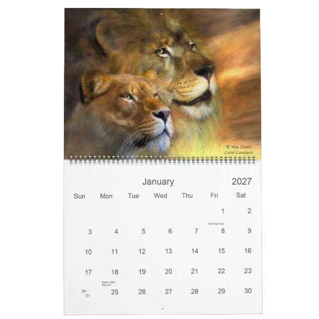 Geist des wilden Kalenders der Löwe-2011 Kalender (Jan 2027)
