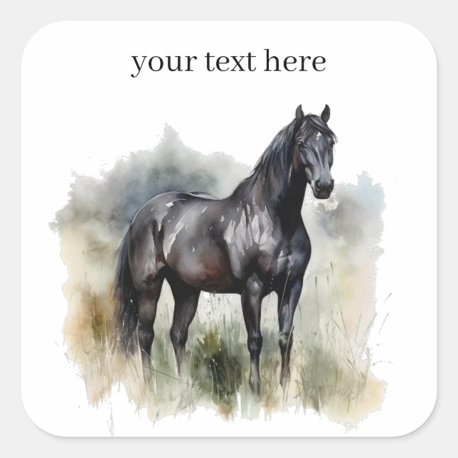 Geist des Wilden Stallion, Brauch Quadratischer Aufkleber (Vorderseite)