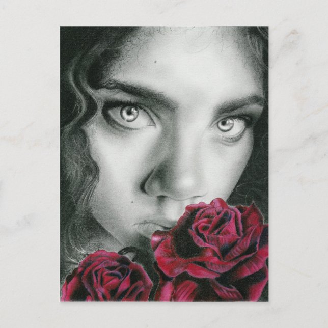 Geist einer Rose gotische Schönheit Postkarte (Vorderseite)