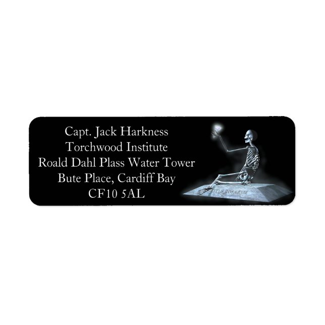 Geist einer Rose-Rücksendeadressen-Aufkleber (Vorne)