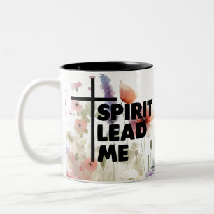 Geist führt mich Moderne Blume Zweifarbige Tasse