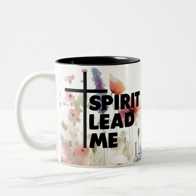 Geist führt mich Moderne Blume Zweifarbige Tasse (Links)