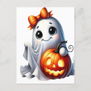 Geist Gruselige Mama Retro Halloween Vintage Desig Feiertagspostkarte