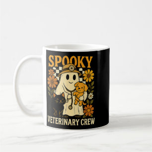Geist hält schwarze Katze Hund Tierarzt Halloween Kaffeetasse