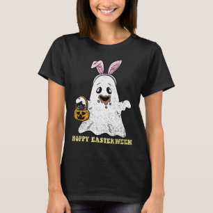 Geist Hase Hoppy Ostern Eier Jagd Frühling Männer T-Shirt