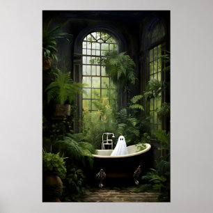 Geist im Badewanne-Botanikdruck, Dunkle Akademie Poster