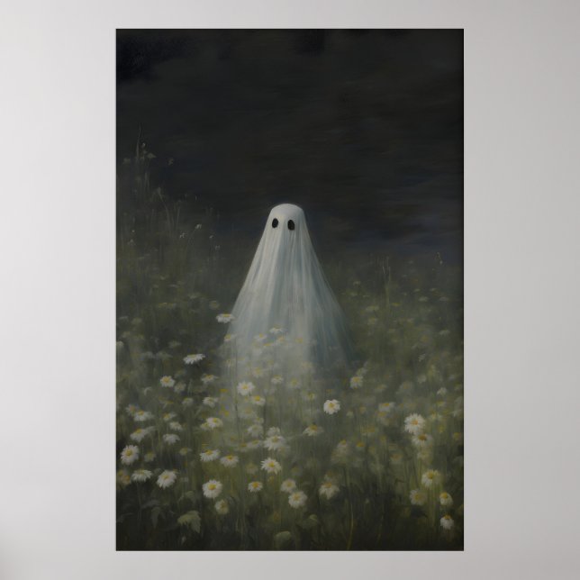 Geist im Gänseblümchenfeld-Kunstprint Dark Academi Poster (Vorne)