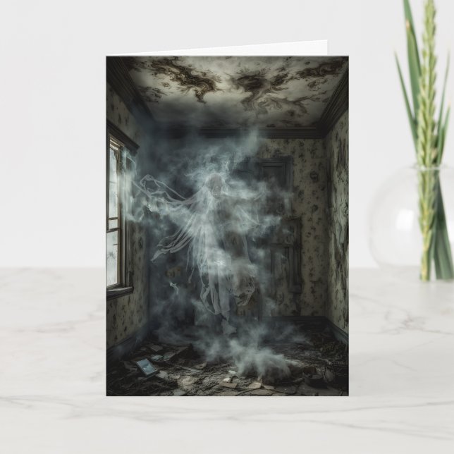 Geist im Raum Feiertagskarte (Vorderseite)