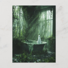 Geist in der Badewanne des abandonierten Hauses Postkarte