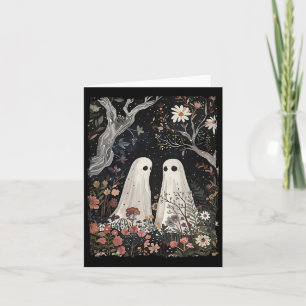 Geist in der Blume Forest Halloween heilige Jahres Karte