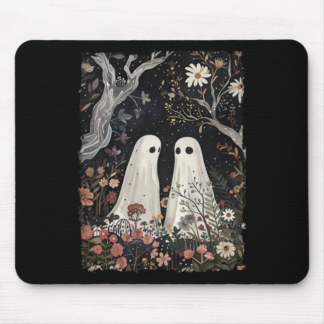Geist in der Blume Forest Halloween heilige Jahres Mousepad (Vorne)