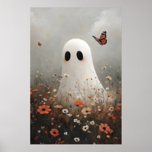 Geist in Feldmohn-Porträt-Druck, Blume Poster