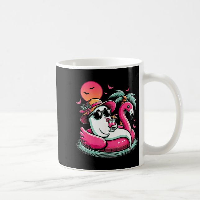 Geist in Lebensretter Flamingo auf einem ol Float  Kaffeetasse (Rechts)