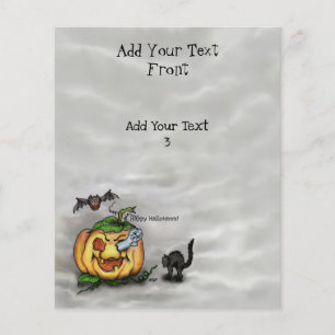 Geist, Katze, Fledermaus und Kürbis, Frohes Hallow Flyer