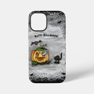 Geist, Katze, Fledermaus und Kürbis, Frohes Hallow iPhone 12 Mini Hülle