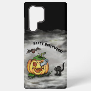 Geist, Katze, Fledermaus und Kürbis, Frohes Hallow Samsung Galaxy Hülle