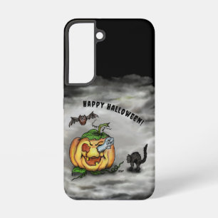 Geist, Katze, Fledermaus und Kürbis, Frohes Hallow Samsung Galaxy Hülle