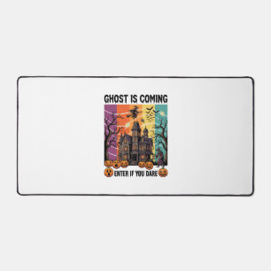 Geist kommt Halloween Spukhaus Hexe Kürbis Schreibtischunterlage
