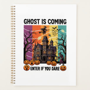 Geist kommt Halloween Spukhaus Hexen Kürbis Planer