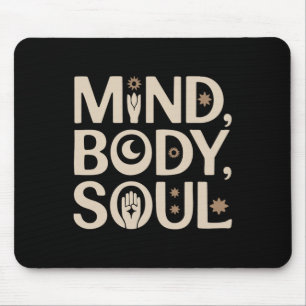 Geist, Körper, Seele, Design, Yoga Meditation Lanc Mousepad