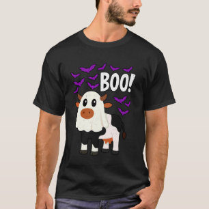 Geist-Kuh Halloween Lustiger landwirtschaftlicher T-Shirt
