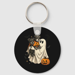 Geist Miniaturschnauzer Hund Halloween Schlüsselanhänger