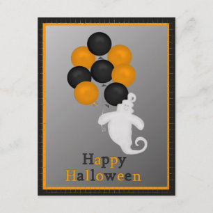 Geist mit Balloons Halloween-Party Einladung