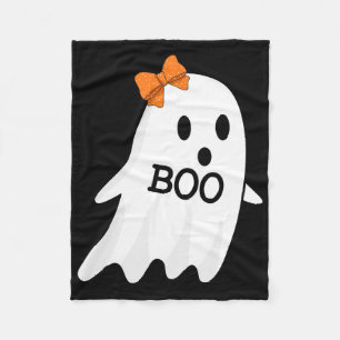 Geist mit Bow-Boo Halloween-Kostüm für Mädchen Kin Fleecedecke