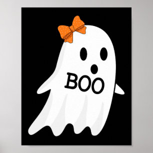 Geist mit Bow-Boo Halloween-Kostüm für Mädchen Kin Poster