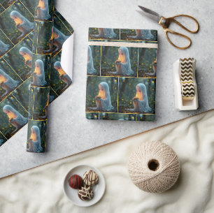 Geist mit einem Geburtstagskuchen Geschenkpapier