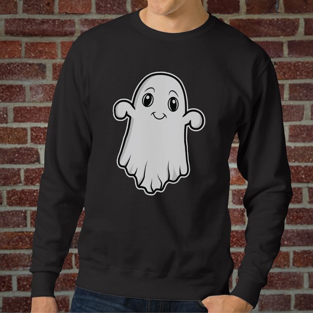 Geist mit einem Lächeln Cartoon Design Halloween Sweatshirt (Fun design for the Halloween season, for example.)