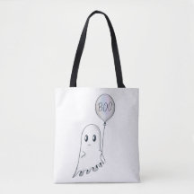Geist mit einer Boo Baloon Tote Tasche