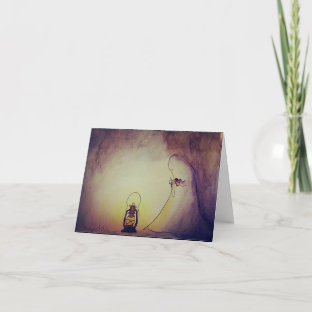 Geist mit Herz Dankeskarte (Vorderseite)