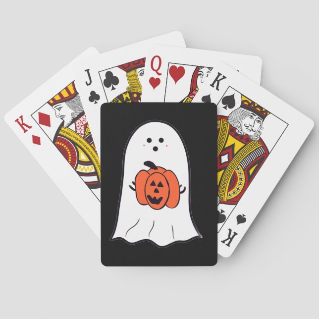 Geist mit Jack-o-Lantern Spielkarten (Rückseite)