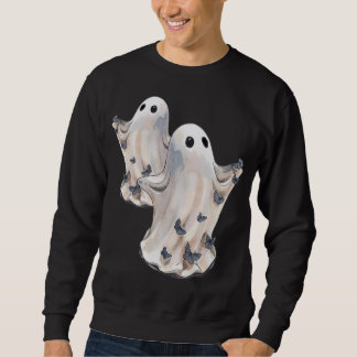 Geist mit kleinen Schmetterlingen Halloween Sweatshirt