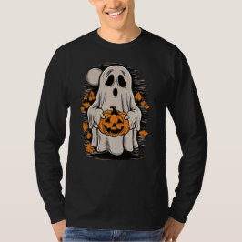 Geist mit Kürbis, Halloween Männer T-Shirt