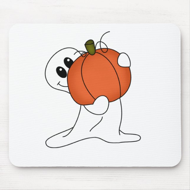 Geist mit Orange Pumpkin Mousepad (Vorne)