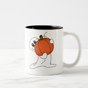 Geist mit Orange Pumpkin Zweifarbige Tasse