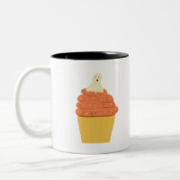 Geist Moderner Kürbis-Frosting-Cupcake Halloween